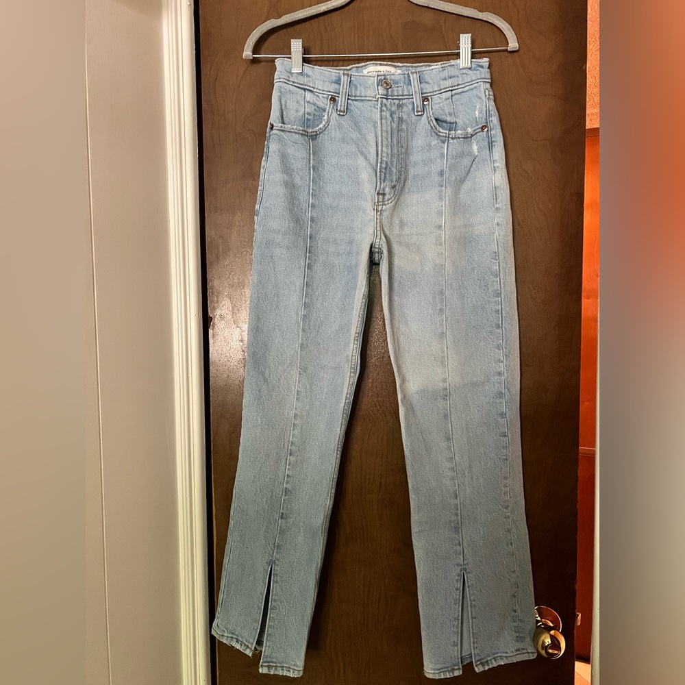 Abercrombie & Fitch Blue Straight Leg Jeans